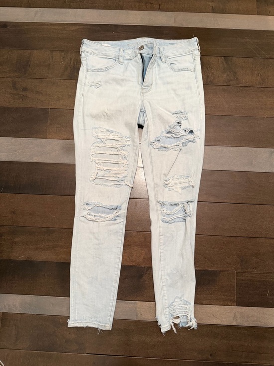 American Eagle Outfitters Denim - American Eagle Outfitters Light Blue Distressed Skinny Jeans